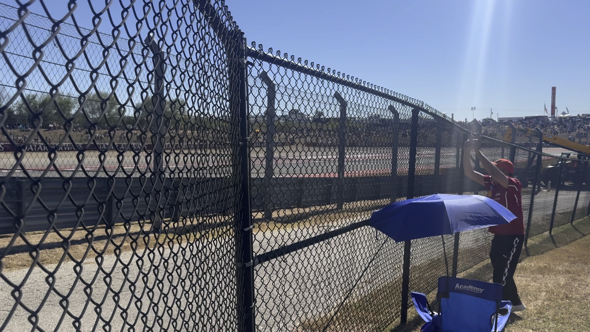 Chain link temporary fence panels on a construction site in Atascocita